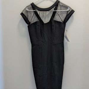 // NWT Maggie London Sheer Shoulder Bodycon Dress